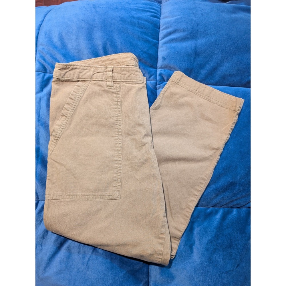 Patagonia Organic Cotton Cargo Pants Womens Khaki Beige Cropped - Size 8